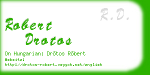 robert drotos business card