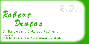 robert drotos business card